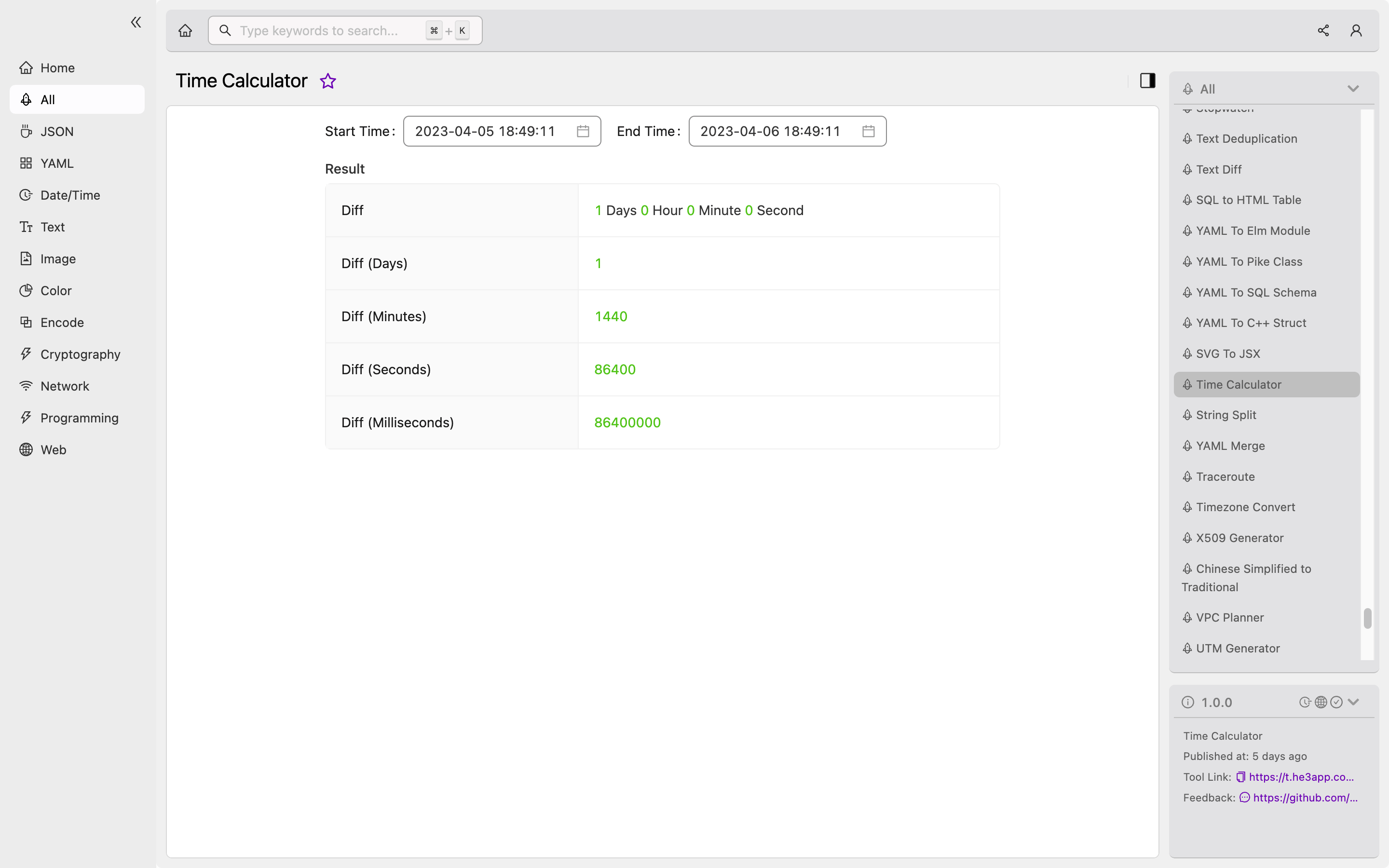 time-difference-calculator