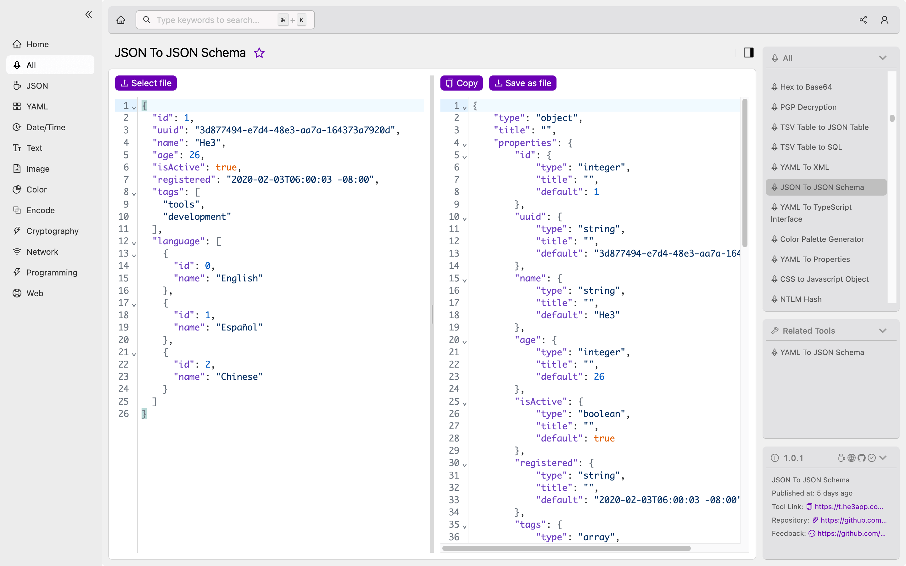 json-to-json-schema